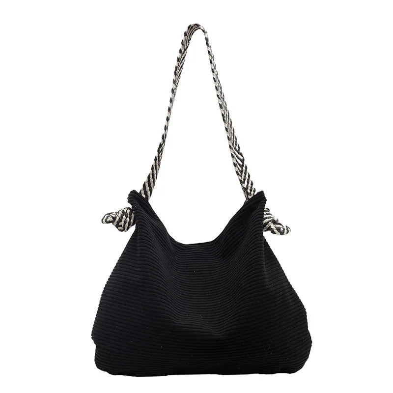 Bolsa de ombro casual de Veludo Hobo