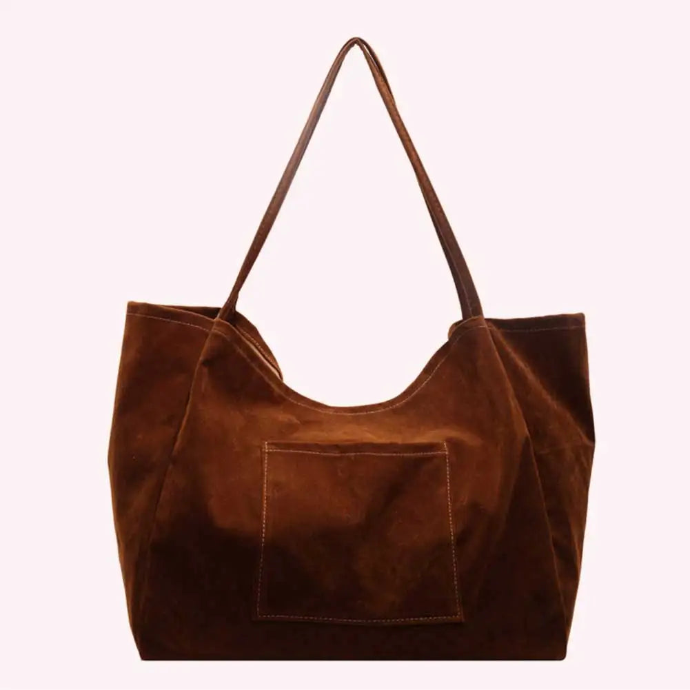 Bolsa de Camurça com bolsos Hobo